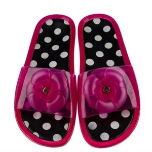J CREW Women's Pink Rubber Pool Slides 9